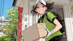 若い女性の宅配配達員（ドライバー） | 6726315-9522