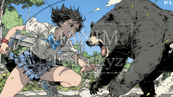 熊と戦う女子高生 | 6727903-11164