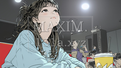 映画や演劇を鑑賞している若い女性 | 6736757-16125