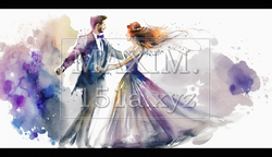 ウェディングダンスを踊っている新郎新婦｜6820878-14531