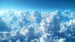藍色の空と柔らかい積雲