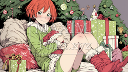 クリスマスプレゼントをたくさんもらって大喜びの若い女性 | 6780692-13509