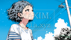 ぼんやり空を見上げている若い女性 | 6788345-15030