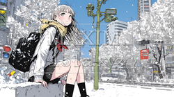 都市の雪景色 | 6812554-6474