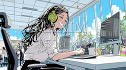 近代的なコールセンターのオフィスで働く女性オペレーター | 6825309-9778