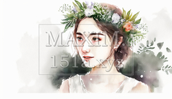 花嫁ポートレート：水彩画 | 6898114-4411