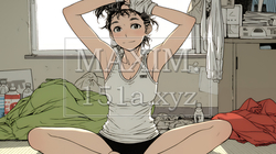 タンクトップを着た健康的な若い女性 | 6900564-5788