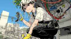 配線工事をしている女性作業員 | 6905251-12972