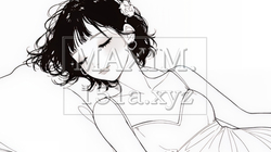 幸せそうな寝顔で眠っている若い女性（シンプルな色使い） | 6943991-11189