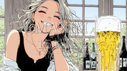 ビールを飲んでいる女性 | 6972160-12380