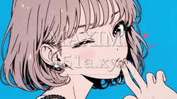 投げキッスをしている若い女性 | 6977825-6910