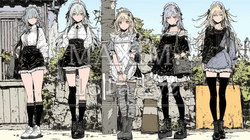 ゴシックロリータファッションの女性たち