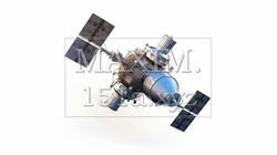 人工衛星（白背景イメージ絵）精緻CG | 7002030-563