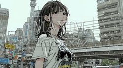 夏の急な雨でびしょ濡れの若い女性｜7109610-8528