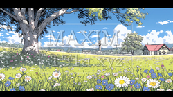 花が咲き乱れる春の野原 | 7090378-17019
