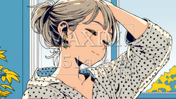 朝の目覚ましを止めて伸びをしている若い女性 | 7098182-15515