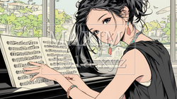 ピアノを弾いている若い女性 | 7116536-12363