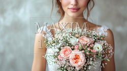 結婚式をイメージした白基調の背景画像 | 7144925-3362