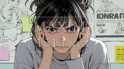 嫌悪の表情を浮かべている若い女性