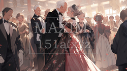 ballroomでの社交ダンス風景 | 7187219-1974