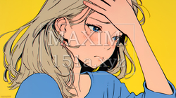 戸惑いの表情の若い女性：困惑した微妙な感情を浮かべた女性 | 7230830-14022