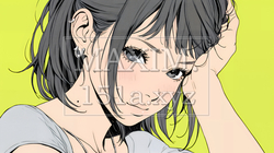 気恥ずかしそうに頭をかき、ごまかすような仕草を見せる若い女性 | 7261906-14154