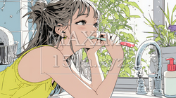 洗面所で朝の歯磨きをする若い女性 | 7307146-16911