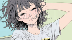 気恥ずかしそうに頭をかき、ごまかすような仕草を見せる若い女性 | 732306-14149