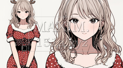 女性のサンタクロース（サンタのコスプレイヤー） | 732371-12745