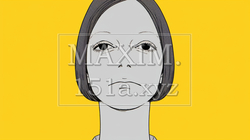 無愛想にむっとした顔の女性