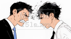 オフィスで言い争いをしているビジネスパーソン（シンプルな色使い） | 7355361-11780