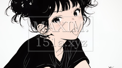舌を出して陽気におどけている若い女性（シンプルな色使い）