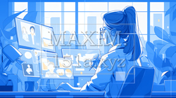 マーケティング・トレーディングデータなどの計量分析を行っている女性