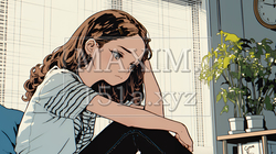腹痛（生理痛）に苦しむ若い女性 | 7446879-15198