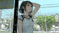 夏の急な雨でびしょ濡れの若い女性｜7514350-16225