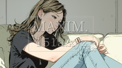 腹痛（生理痛）に苦しむ若い女性 | 7467510-15179