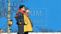 冬枯れ街をデートしている若い恋人たち | 7478205-6492