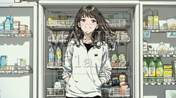 コンビニで新作スイーツを物色中の若い女性 | 7492806-15732
