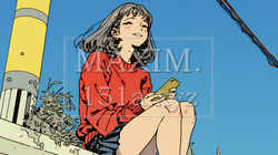 嬉しそうな表情でスマホを使っている女性 | 7498327-11481