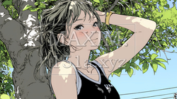 気恥ずかしそうに頭をかき、ごまかすような仕草を見せる若い女性 | 7519459-14155