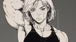 筋肉隆々の若い女性 | 7519986-6184