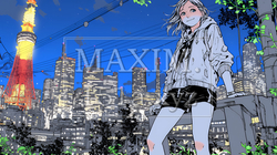 都市の夜景を眺めている女性 | 7526321-13028