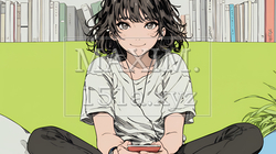 嬉しそうな表情でスマホを使っている女性 | 7529333-11471