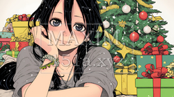 クリスマスプレゼントをたくさんもらって大喜びの若い女性 | 7533281-13514