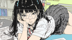 「つまんないの」と不貞腐れている制服を着た女子高生 | 7541271-14455