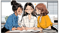 企業内グループミーティングをしている女性たち | 7562692-6570