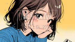 楽しそうにスマホ画面を眺めている若い女性 | 7594224-14983
