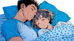 寄り添いながら穏やかに眠る若いカップル | 7596864-9502