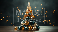 クリスマスツリー：ミニマルアート（Minimalism）的表現の背景画像 | 7600966-2726