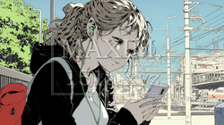 嬉しそうな表情でスマホを使っている女性 | 7622309-11479